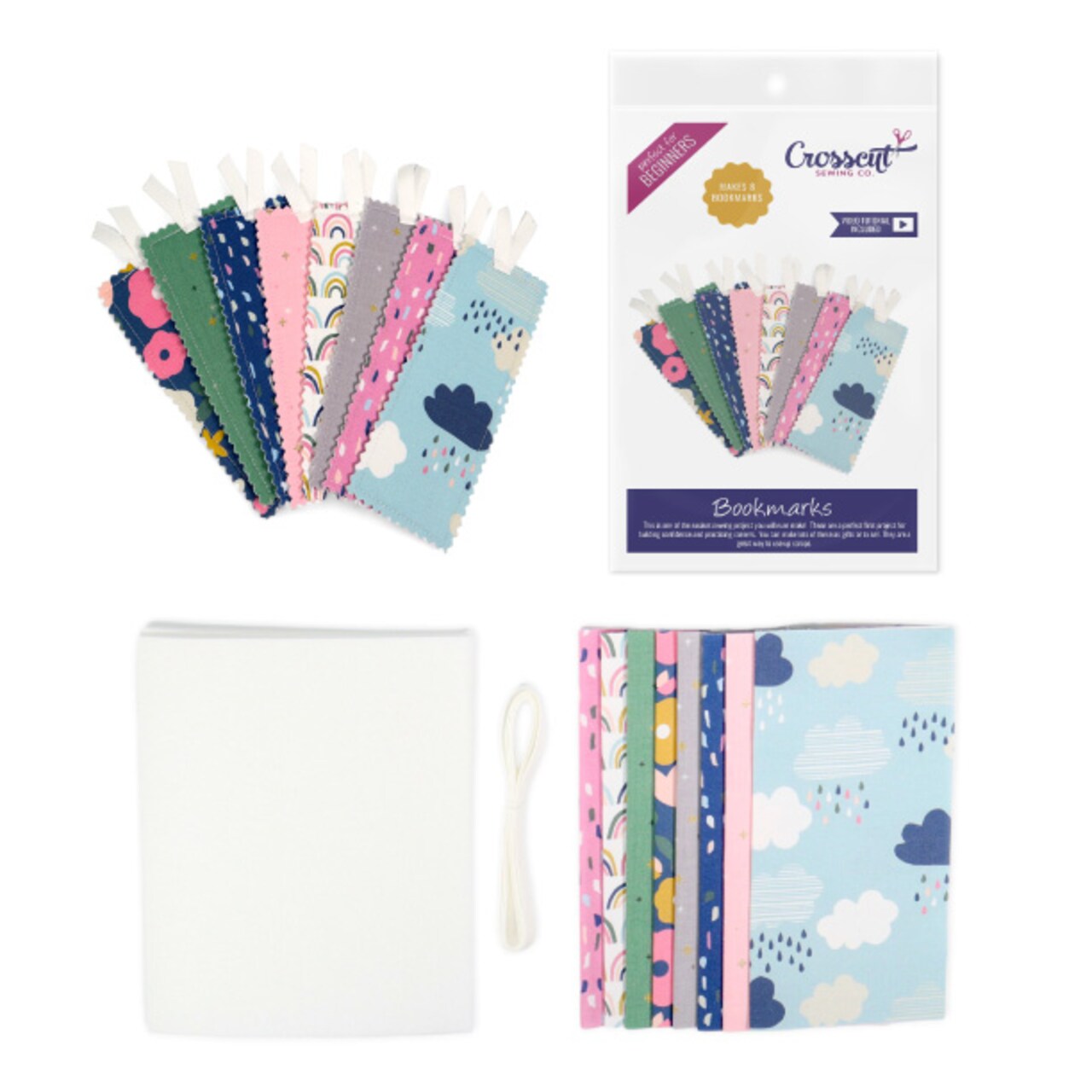 Crosscut Sewing Co.® Bookmark Sewing Project Kit for Beginners